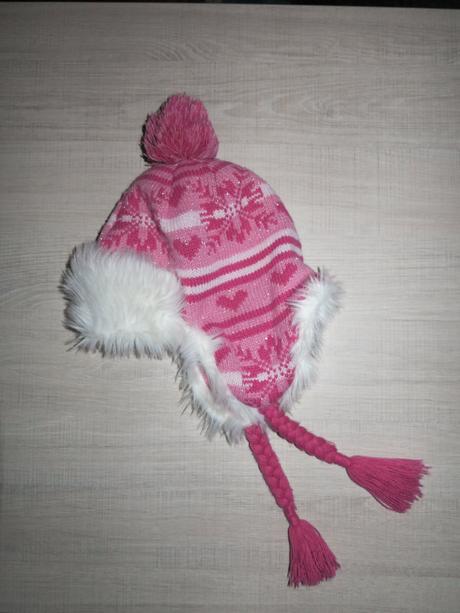 Flisom podšitá čiapka s chlpami 7-10 rokov, debenhams,134