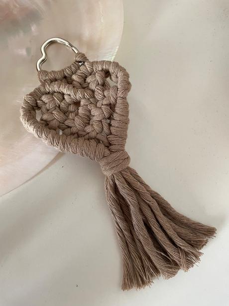 Handmade macramé charm, 