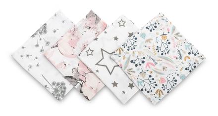 Sensillo plienočka mušelínova ružové 35x35cm, 4ks,