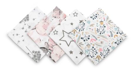 Sensillo plienočka mušelínova ružové 35x35cm, 4ks,