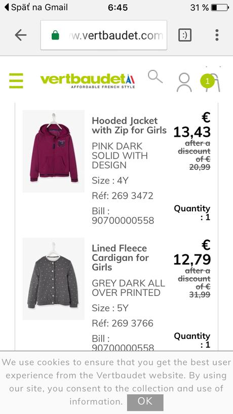 Zateplena mikina bez kapuce, vertbaudet,104