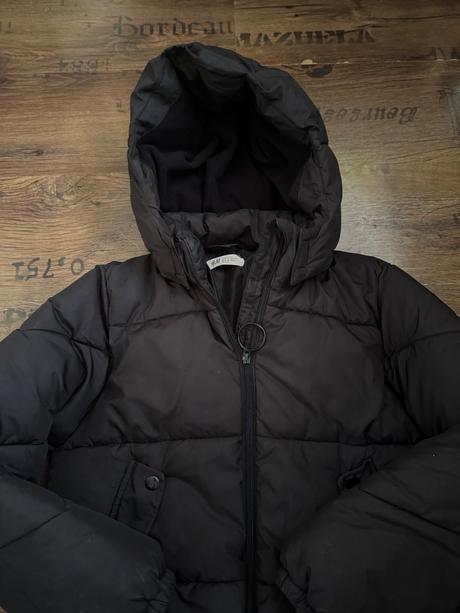Čierna prešívaná bunda h&m 10-11r., h&m,146