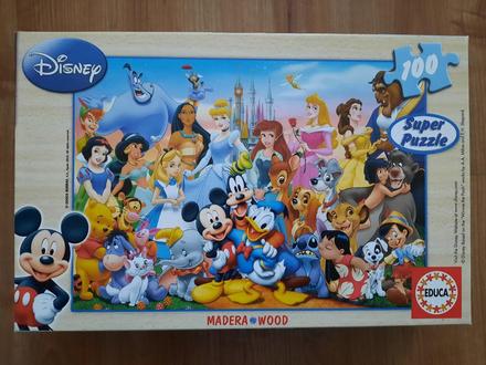 Drevené puzzle educa "disney postavičky", 