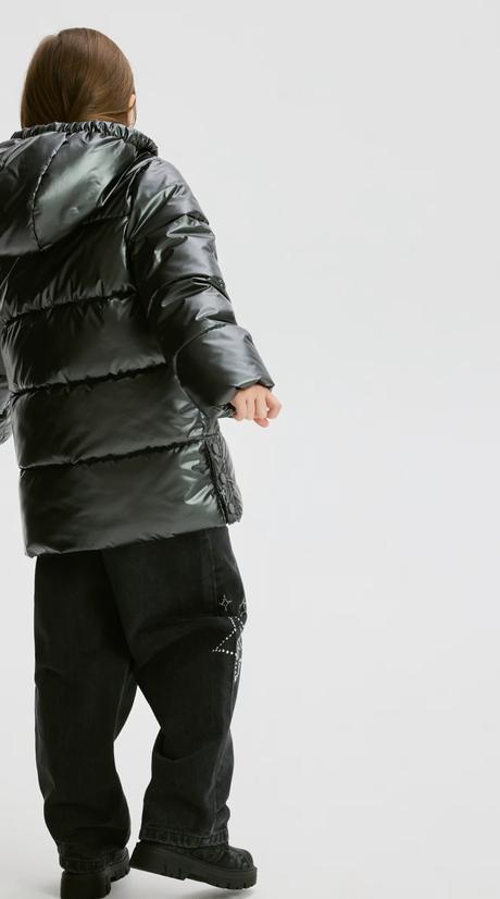 Prešívaná metalická bunda s kapucňou reserved, reserved,116 / 122