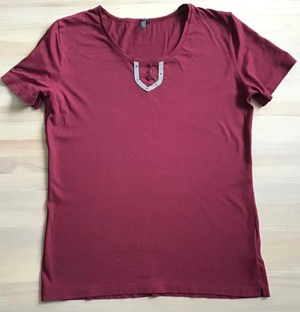 Bordové tričko veľ. m, slovenka,m