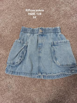 Riflova sukna, h&m, 128, h&m,128