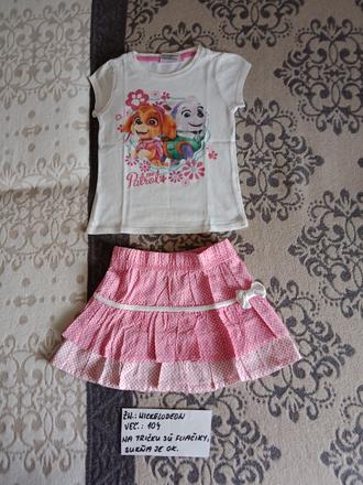 Dievčenská súprava na doma zn.nickelodeon veľ.104, nickelodeon,104