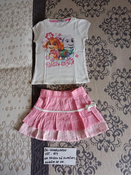 Dievčenská súprava na doma zn.nickelodeon veľ.104, nickelodeon,104