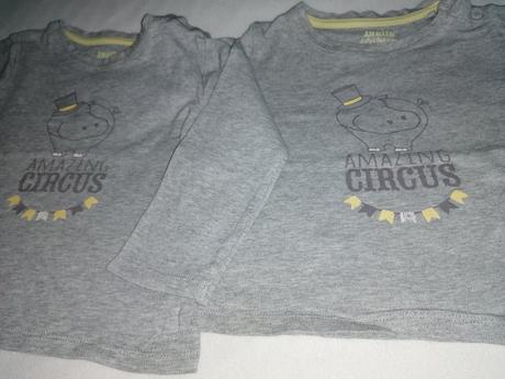 2ks tričká hrošík 86/92, lupilu,92