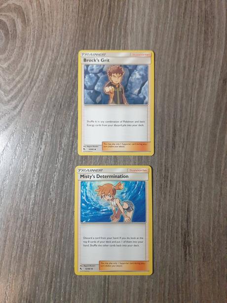 Pokemon karty misty a brock,