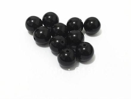 Korálky akrylové čierne 10 mm , 
