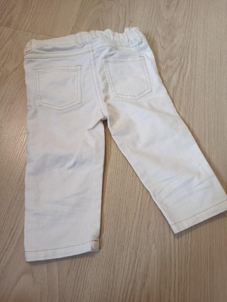 Biele riflové 3/4 nohavice, h&m,104