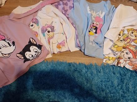 Dievčenské trička s dlh. rukávom zn. veľ.122/128, h&m,122