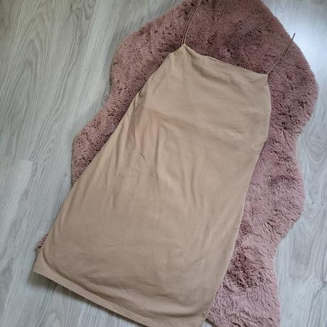 L/m béžové priliehavé saty, sinsay,l