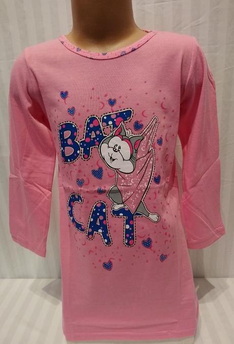 Ružová nočná košeľa bat cat, valerie dream, 116 cm, 116