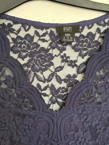 Cipkovane tmavomodre midi saty v style dolce 36, f&f,36