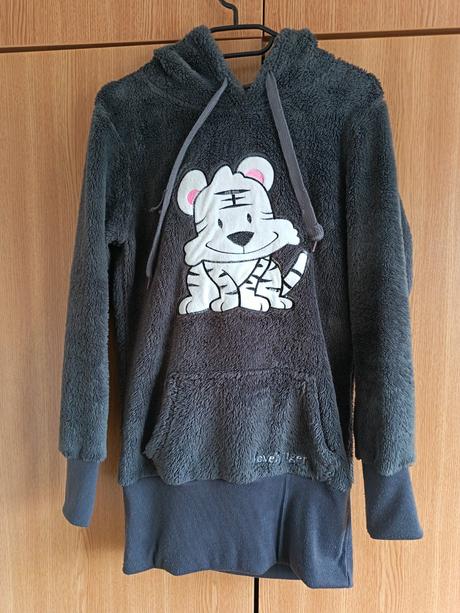 Šedá mikina s tigrom, m