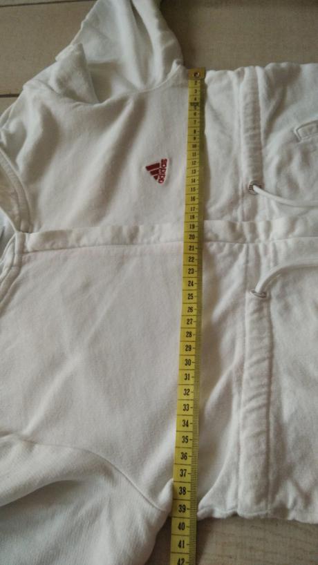 Biela mikina, adidas,176