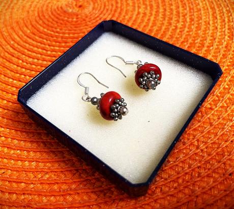 Etno drevené náušnice, 