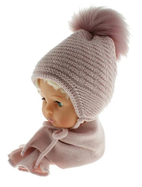 Dojčenský set čiapka a šal mix farieb,