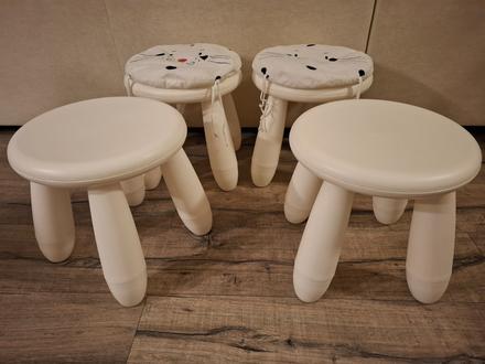 Detske stolicky mammut 4ks + podsedak 2ks, 