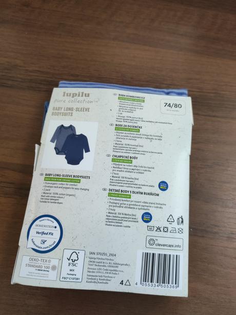 Body s dlhým rukávom, lupilu,74 / 80