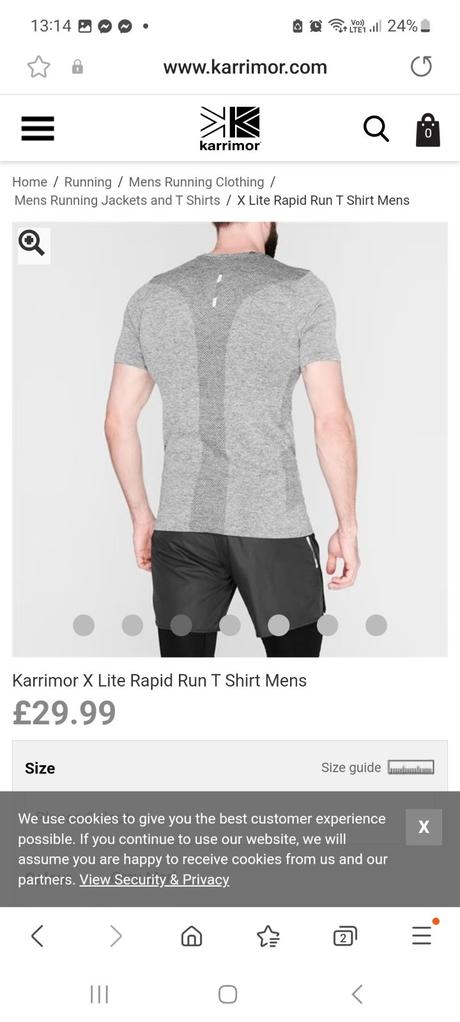 Pánske bežecké tricko, karrimor,s