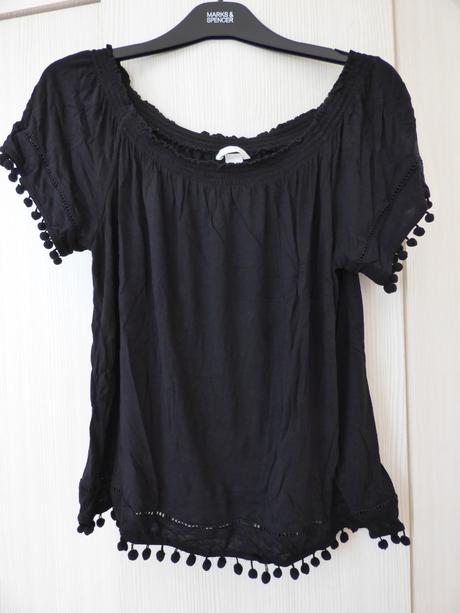 Čierne tričko, h&m,m
