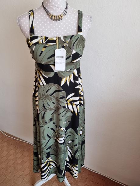 Zelené elast.šaty 38, 38