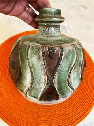 Starožitná keramická váza, 