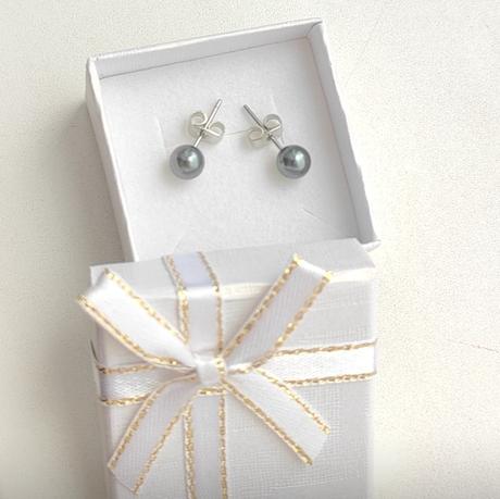 Strieborné náušnice, hematit,