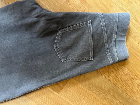 Široké elasticke riflove nohavice, h&m,158