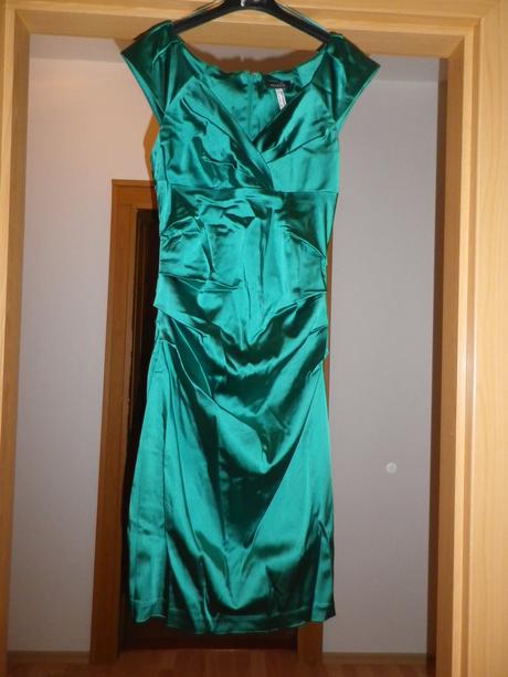 Smaragdove kratke saty 36/38, 36