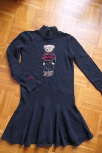 Ralph lauren bear svetrikove saty s medvedom, ralph lauren,164