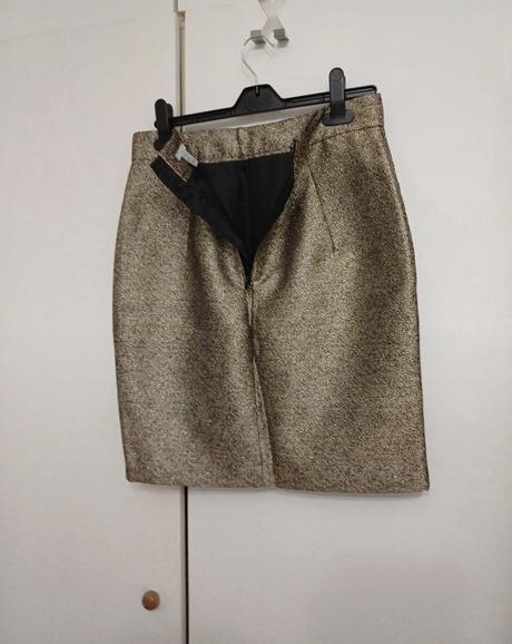 Zlata sukňa h&m, h&m,l