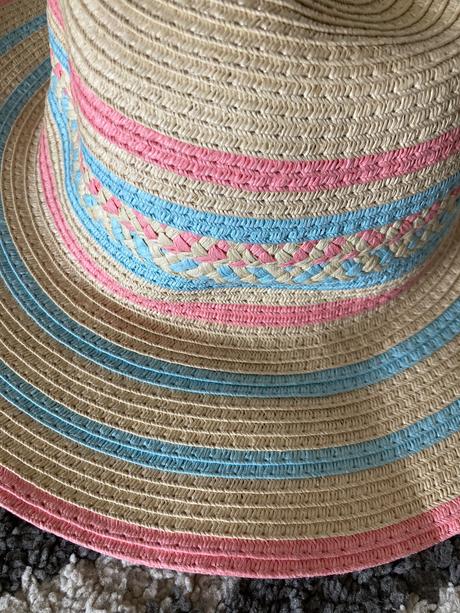 Pásikavý slamený klobúk 128/146, reserved,134