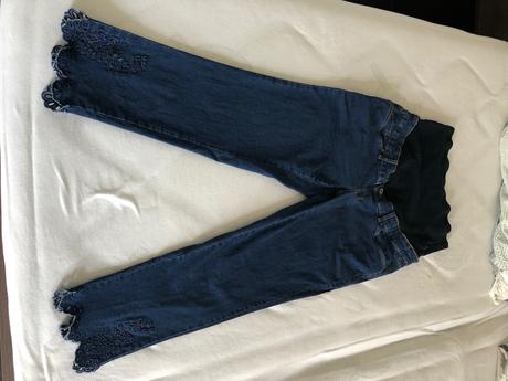 Tehotenské riflové nohavice, c&a,40