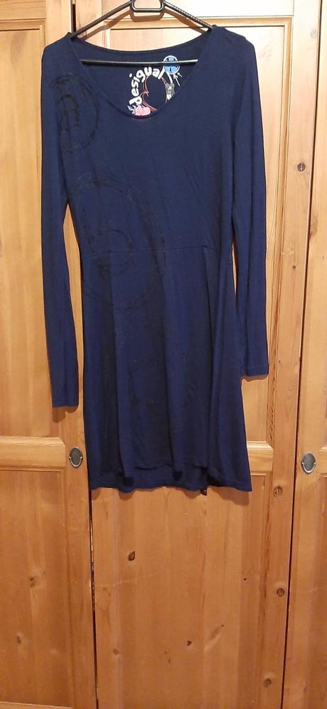 Tmavomodré šaty desigual, desigual,38