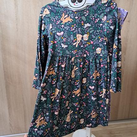 Šaty lesné zvieratá, h&m,110