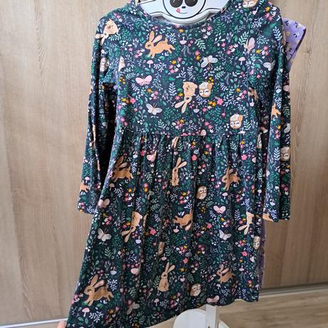 Šaty lesné zvieratá, h&m,110