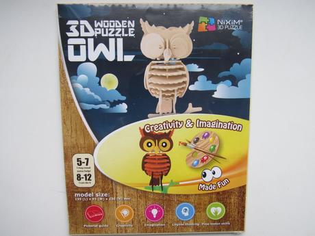 Skladačka sovička na vymaľovanie,