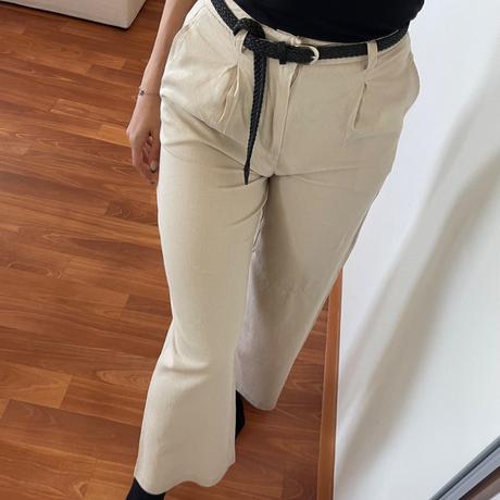 Ľanové nohavice s opaskom, stradivarius,34