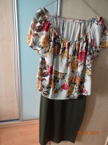 Tielkove uzke saty + bluzka, zara,m