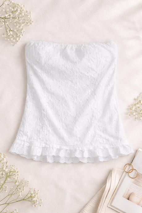 Biely letný top, s