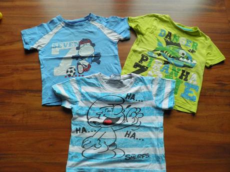 Trička 3 ks  cena spolu 104-110, f&f,104