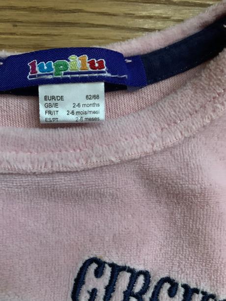 Ružová froté mikina s lietajúcim balónom, lupilu,62