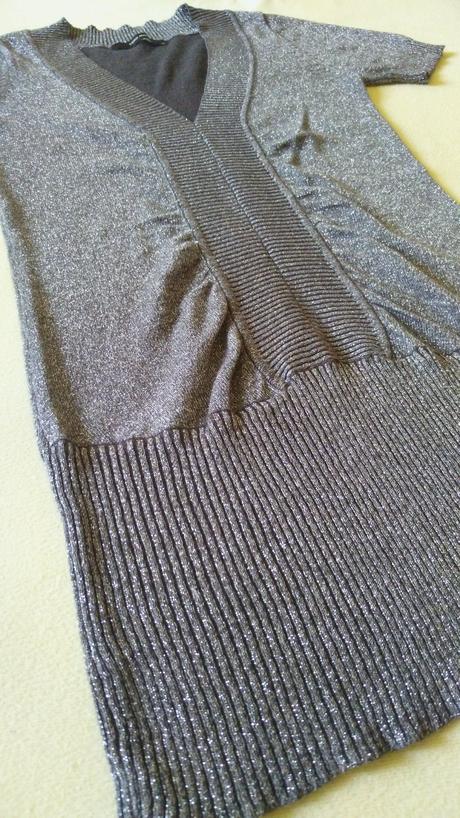 Striebristý top /minišaty, vero moda,xs