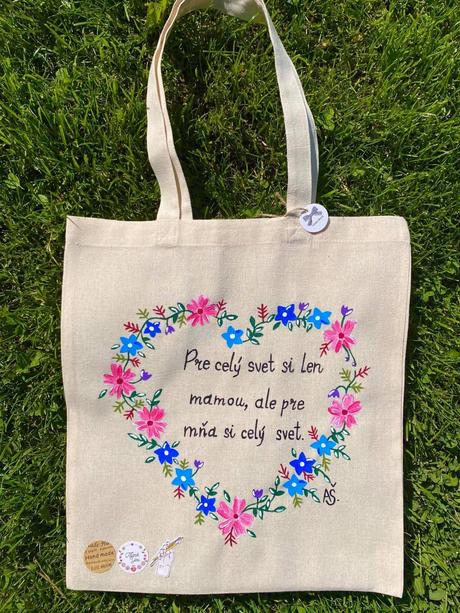 Plátené, ručne maľované tašky, 