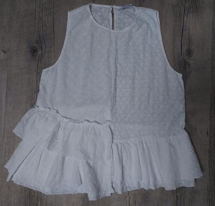 Biely madeirový top, zara,m