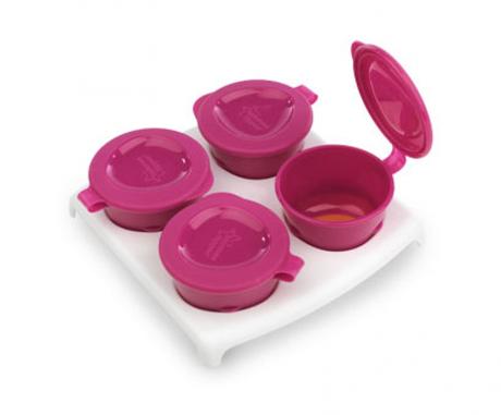 Nádobky na detské pokrmy  explora  4ks 4 m+, tommee tippee